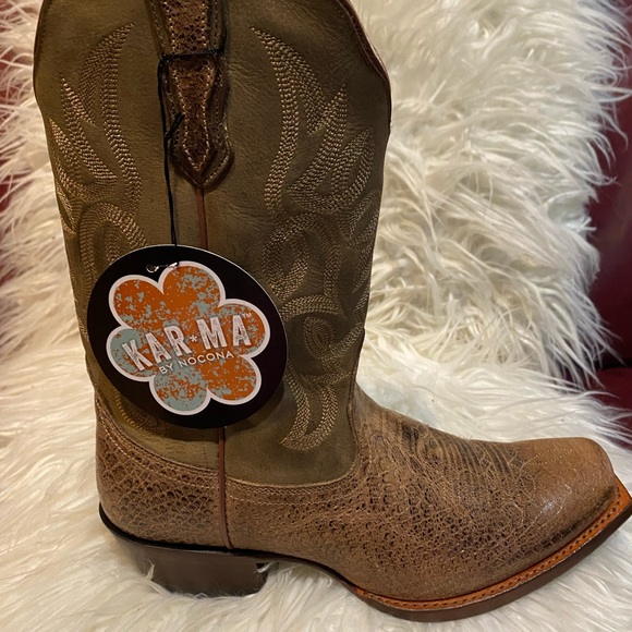 Nocona Shoes - Nocona Tan Rattle Print Women’s 9B